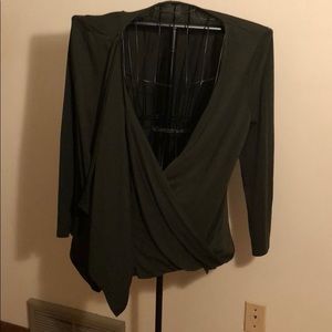 Hunter Green wrap top